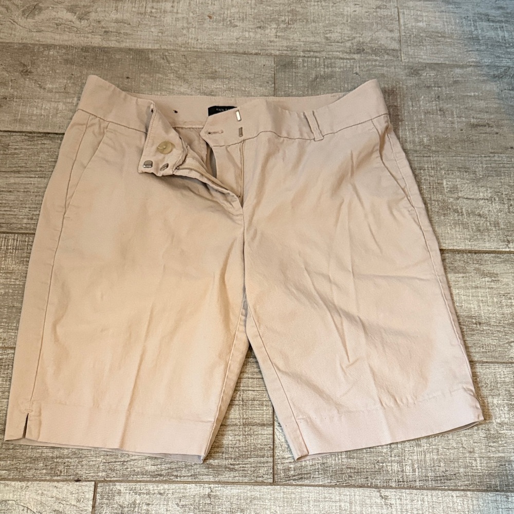 Ann Taylor Beige Devin Fit Shorts